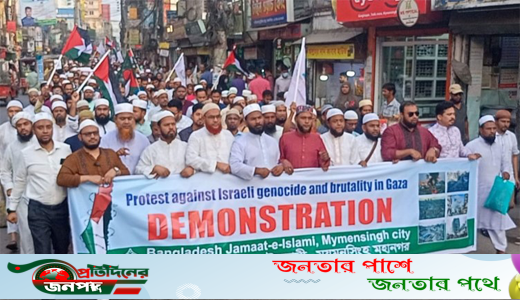 ফিলিস্তিনের গাজায় ইসরাইলিদের গণহত্যার প্রতিবাদে সারাদেশে বিক্ষোভ মিছিল অনুষ্ঠিত