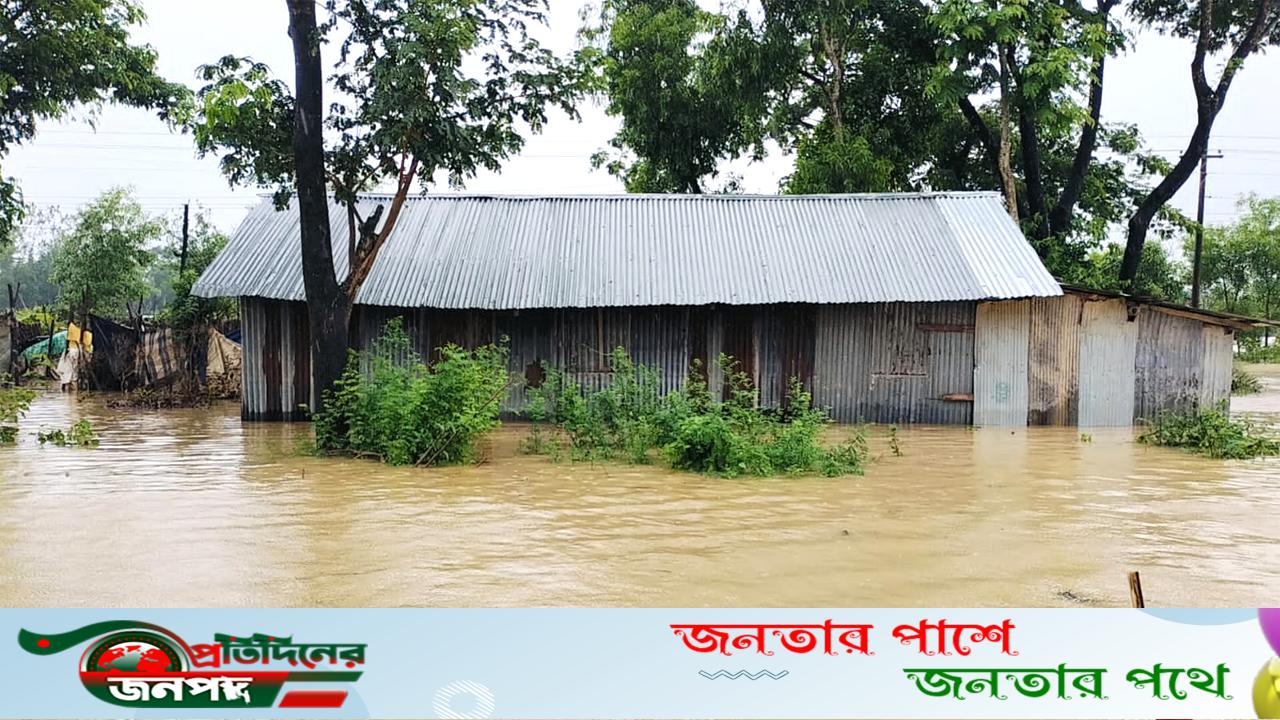 পাহাড়ি ঢলে বন্যা নিয়ন্ত্রণ বাঁধ ভেঙে ফেনীর ৩৫ গ্রাম প্লাবিত